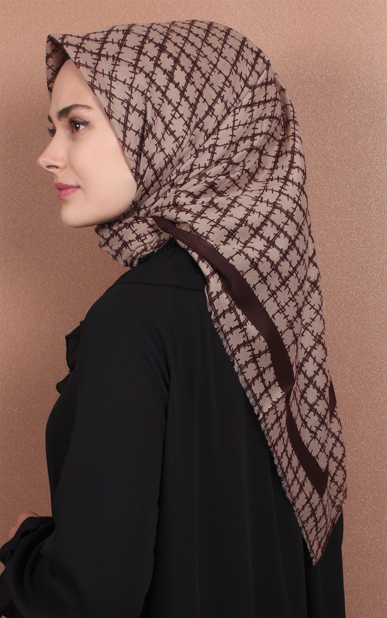 Coton Kare Eşarp 1215-17