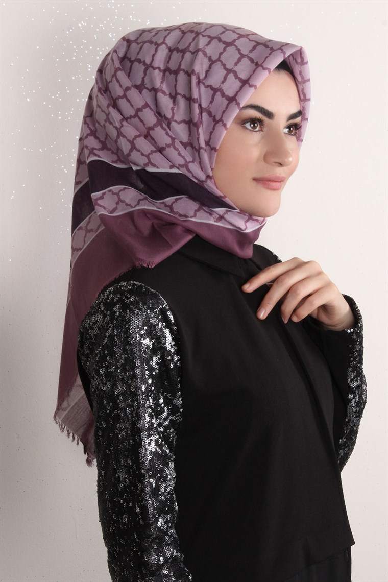 Coton Kare Eşarp 1215-18