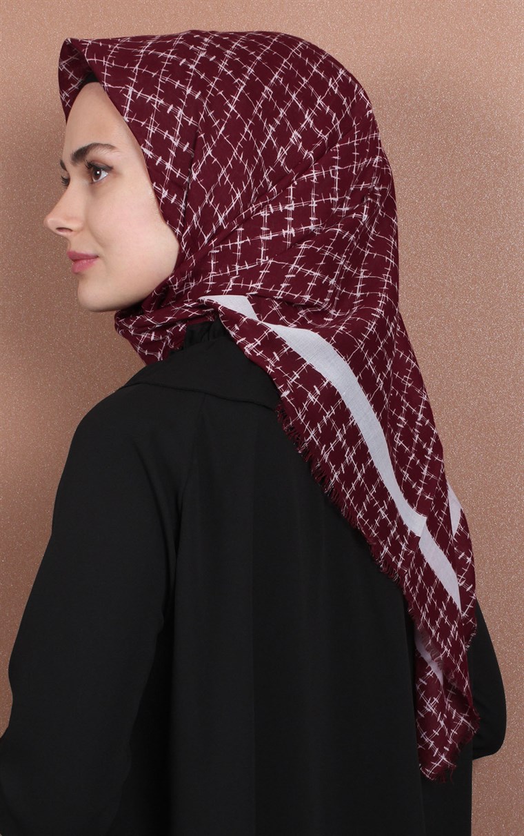 Coton Kare Eşarp 1215-2