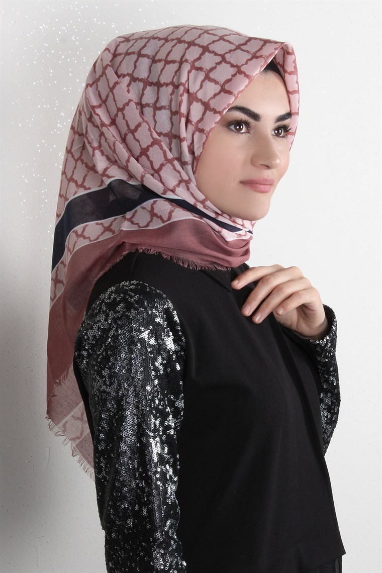 Coton Kare Eşarp 1215-27