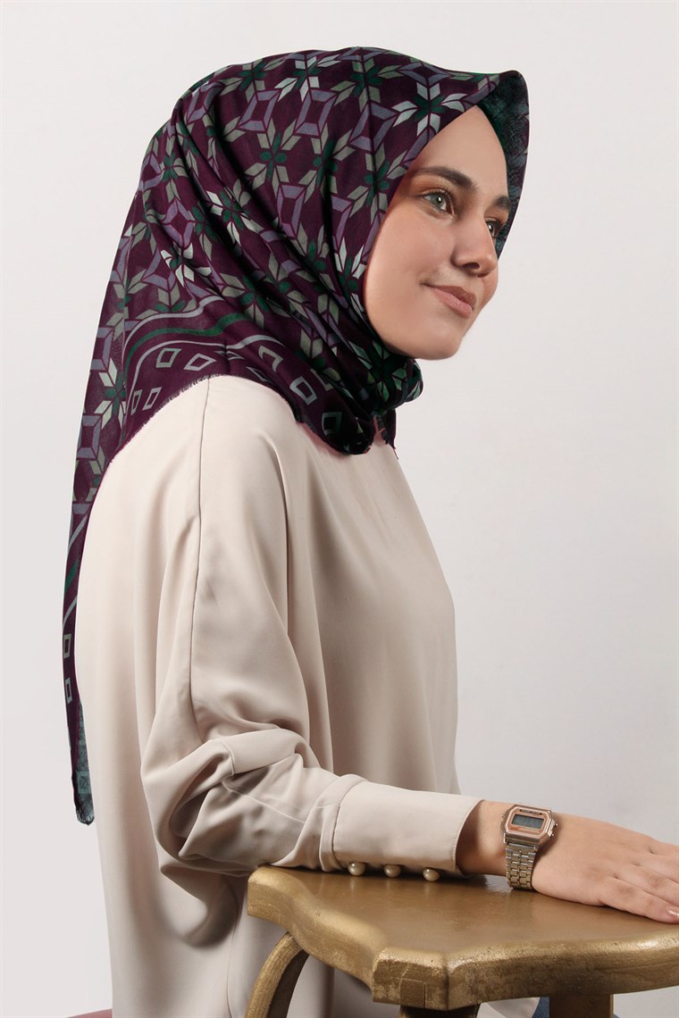 Coton Kare Eşarp 1215-29