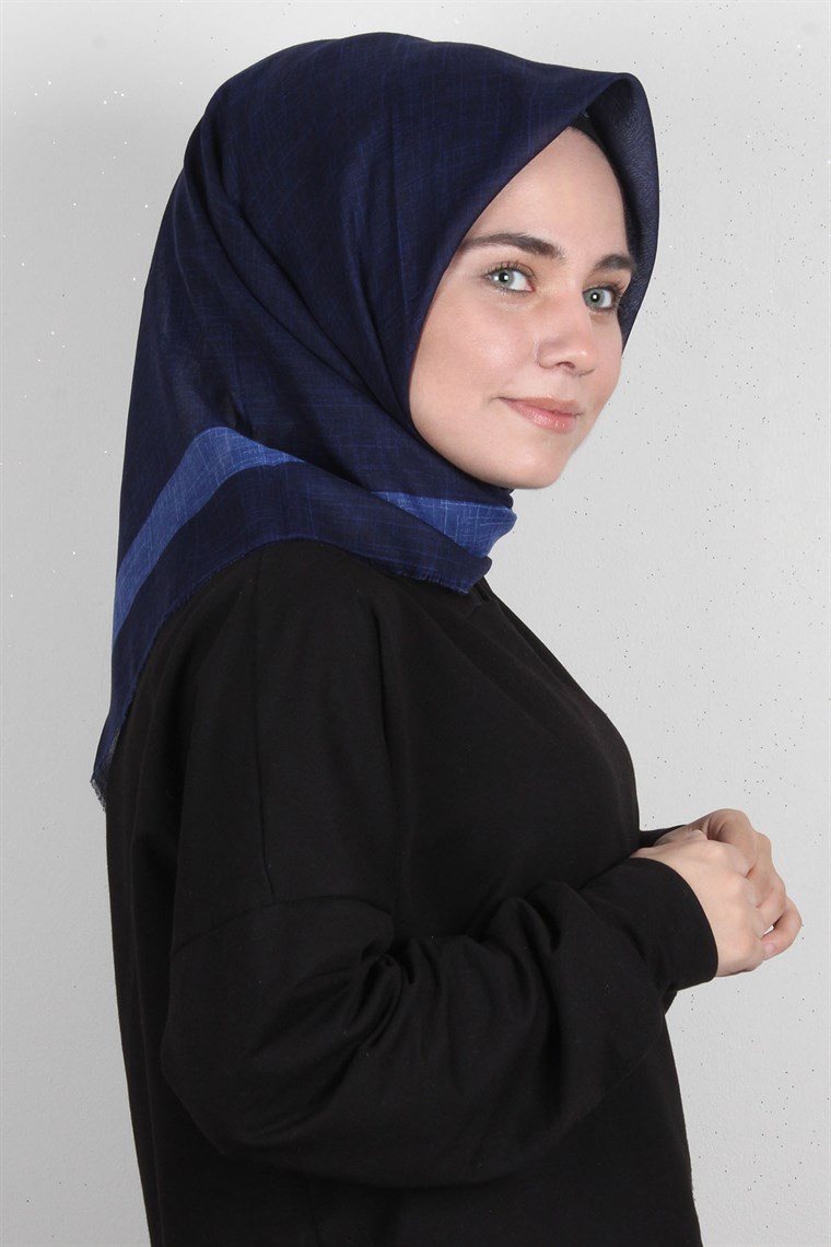 Coton Kare Eşarp 1215-7