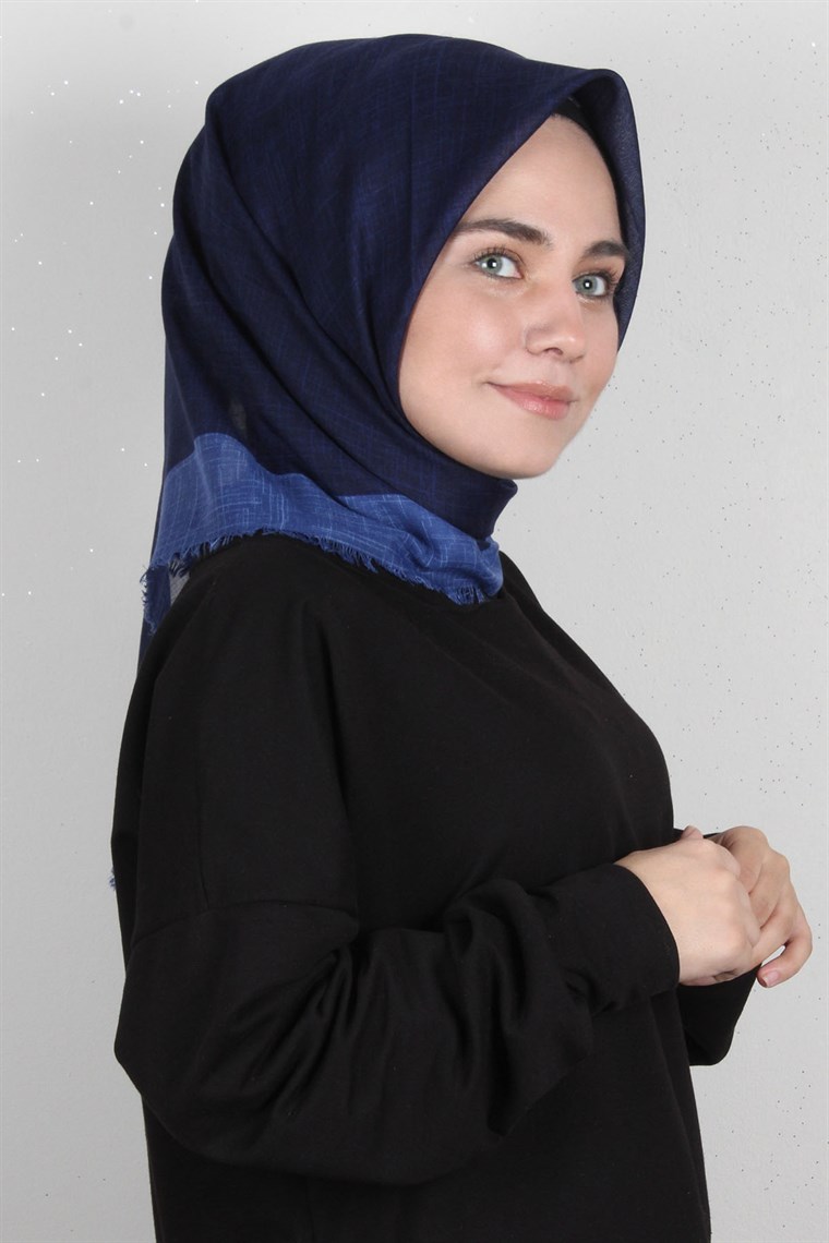 Coton Kare Eşarp 1215-8