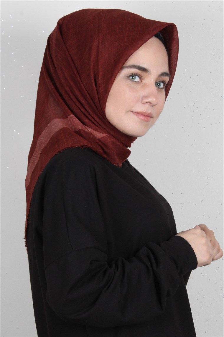 Coton Kare Eşarp 1215-9
