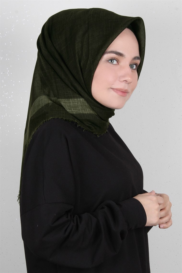 Coton Kare Eşarp 1216-2