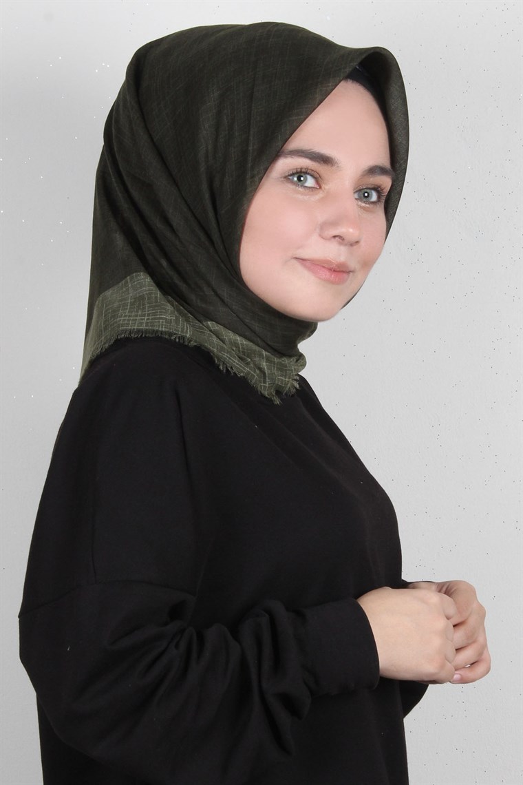 Coton Kare Eşarp 1216-3