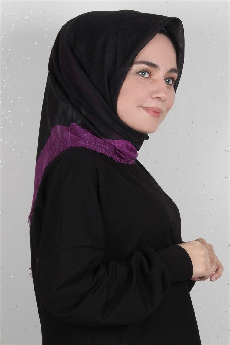 Coton Kare Eşarp 1216-4