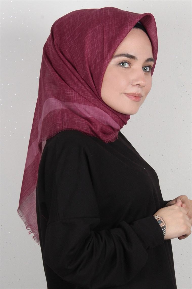 Coton Kare Eşarp 1216-7