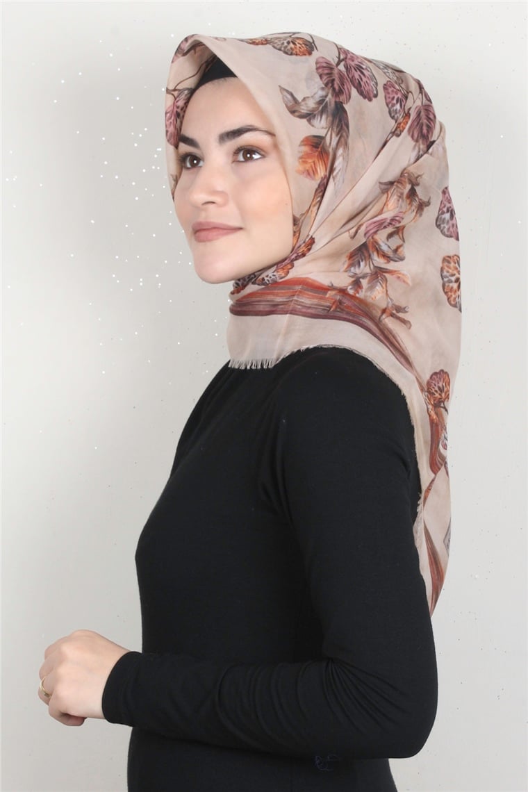 Coton Kare Eşarp 1669-15