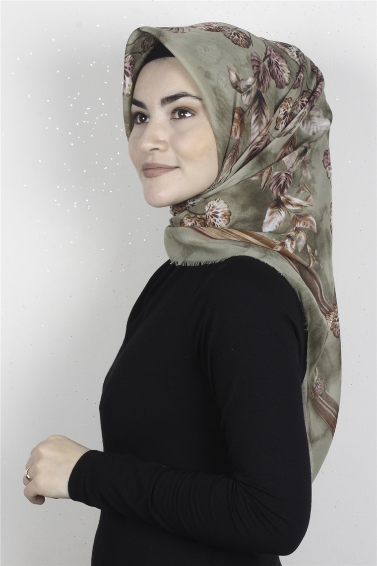 Coton Kare Eşarp 1669-22