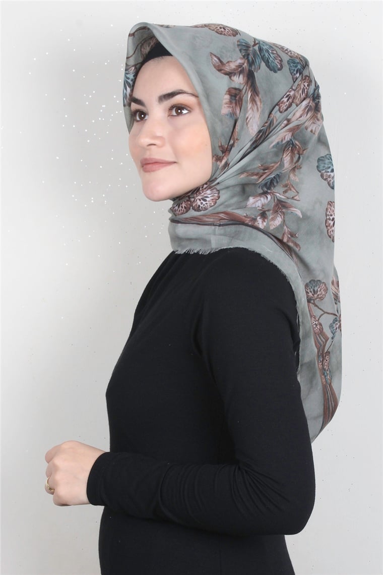 Coton Kare Eşarp 1669-25