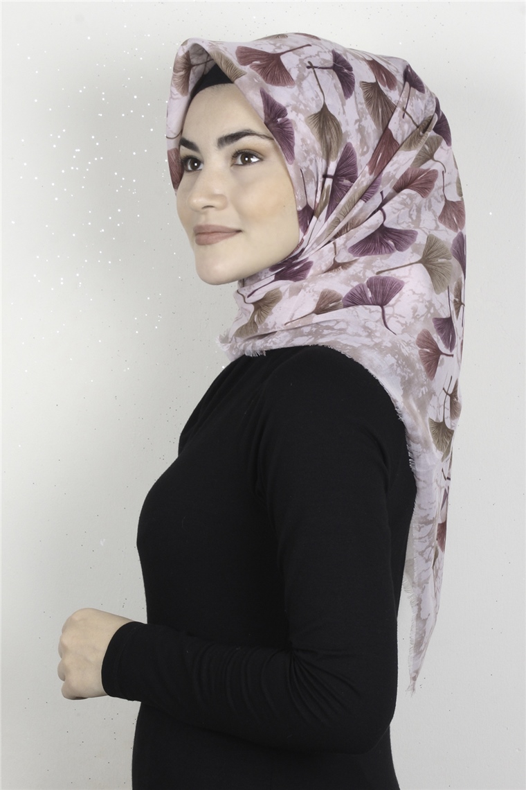 Coton Kare Eşarp 1672-5 Bej