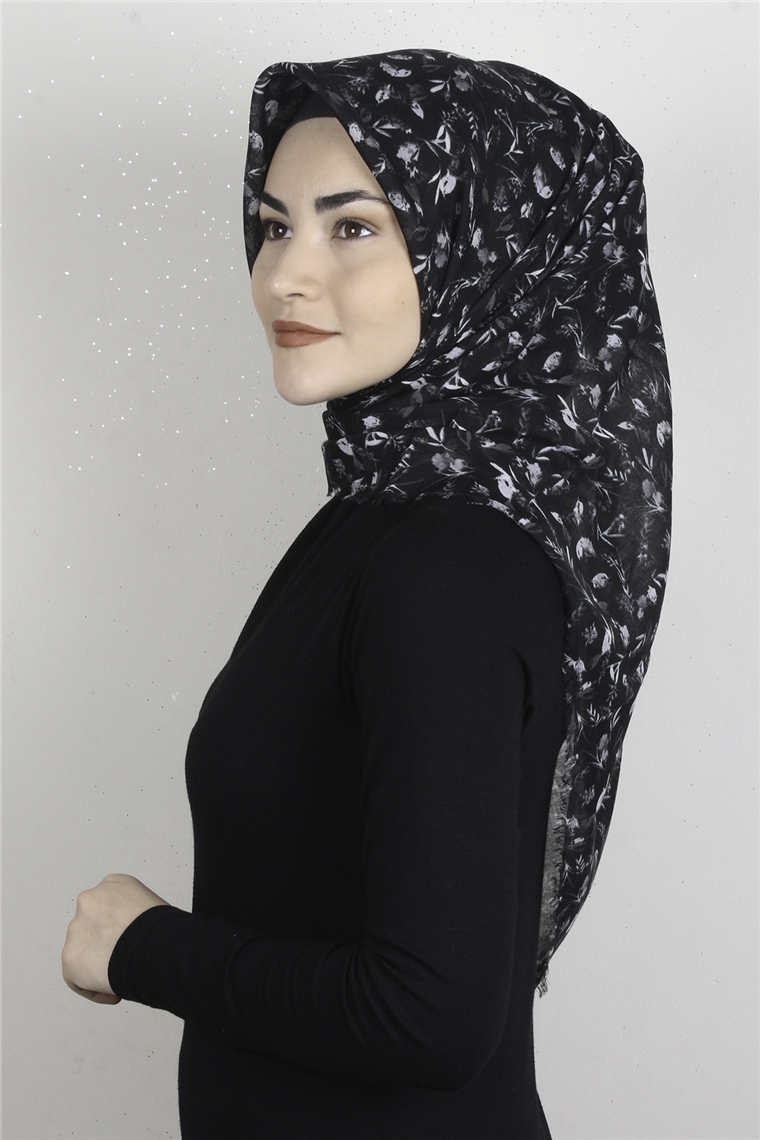 Coton Kare Eşarp 1675-11