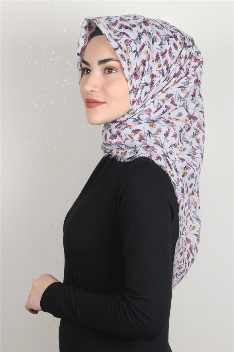 Coton Kare Eşarp 1675-15