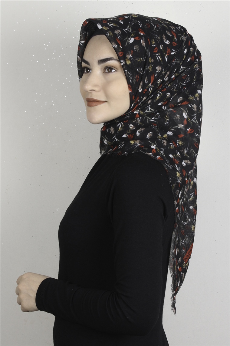 Coton Kare Eşarp 1675-16