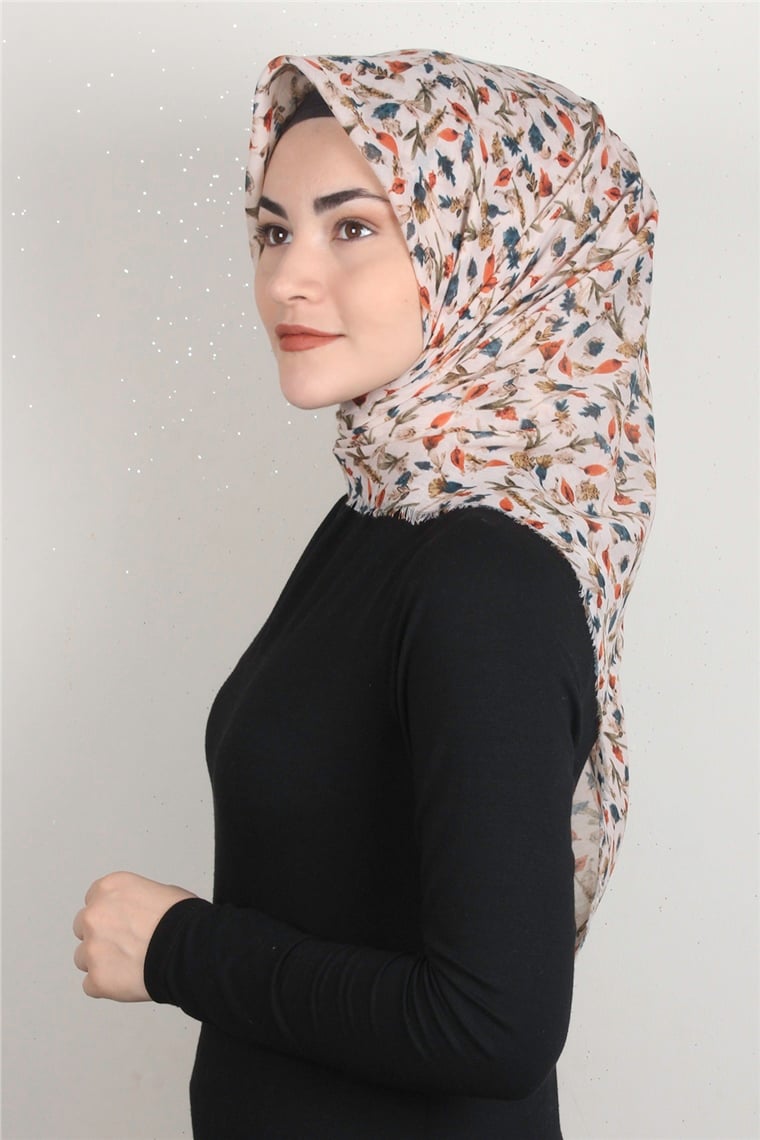 Coton Kare Eşarp 1675-17