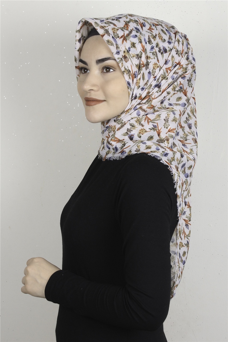 Coton Kare Eşarp 1675-18