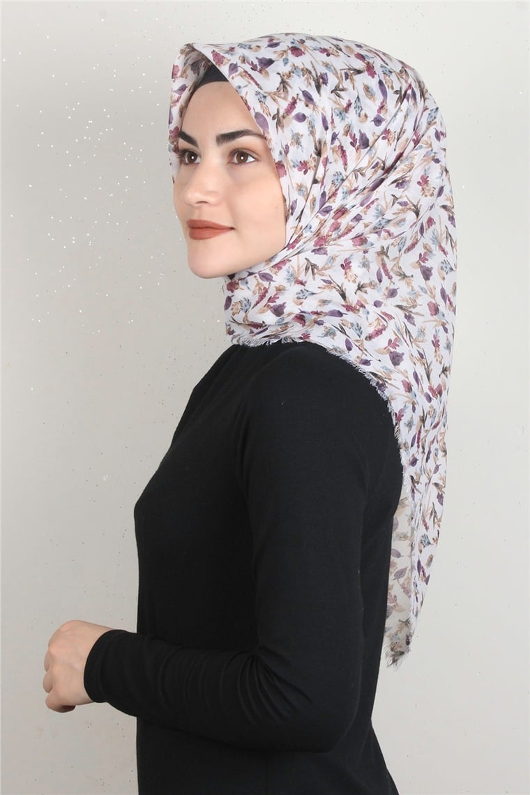 Coton Kare Eşarp 1675-3