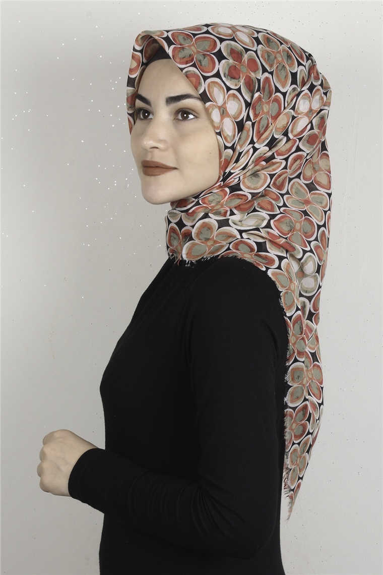 Coton Kare Eşarp 1676-12