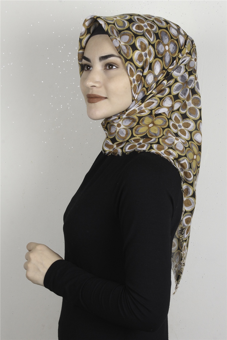 Coton Kare Eşarp 1676-13