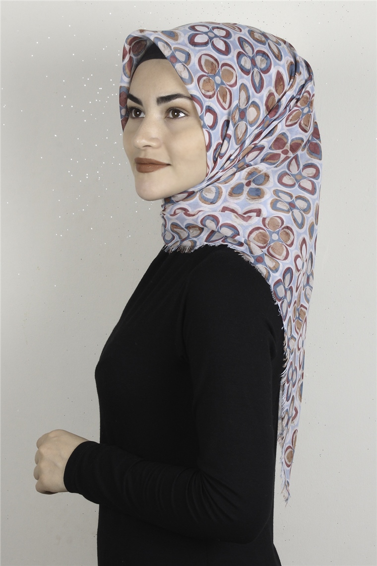 Coton Kare Eşarp 1676-15