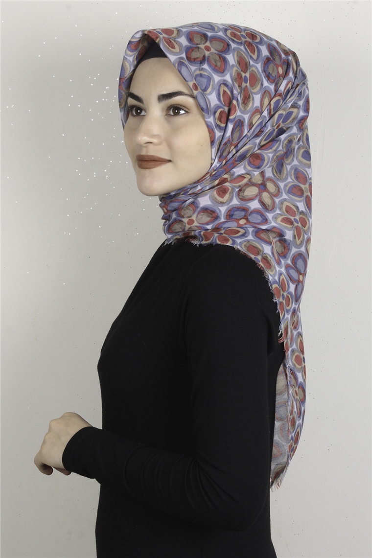 Coton Kare Eşarp 1676-20