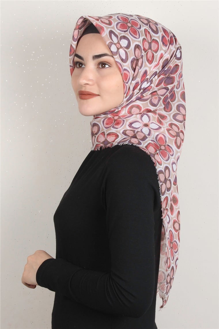 Coton Kare Eşarp 1676-21