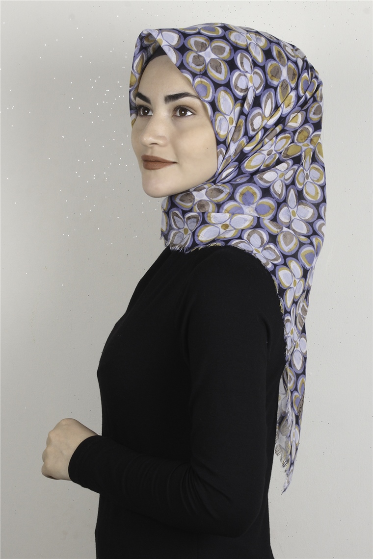 Coton Kare Eşarp 1676-3