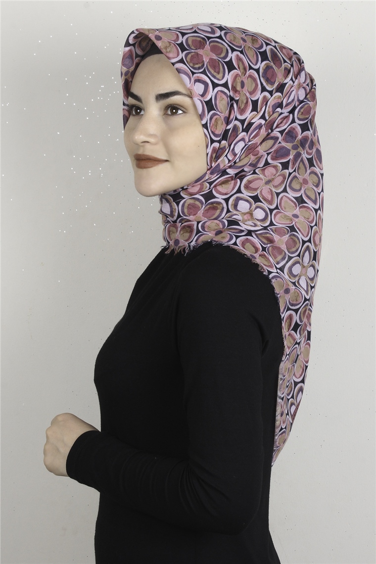 Coton Kare Eşarp 1676-4