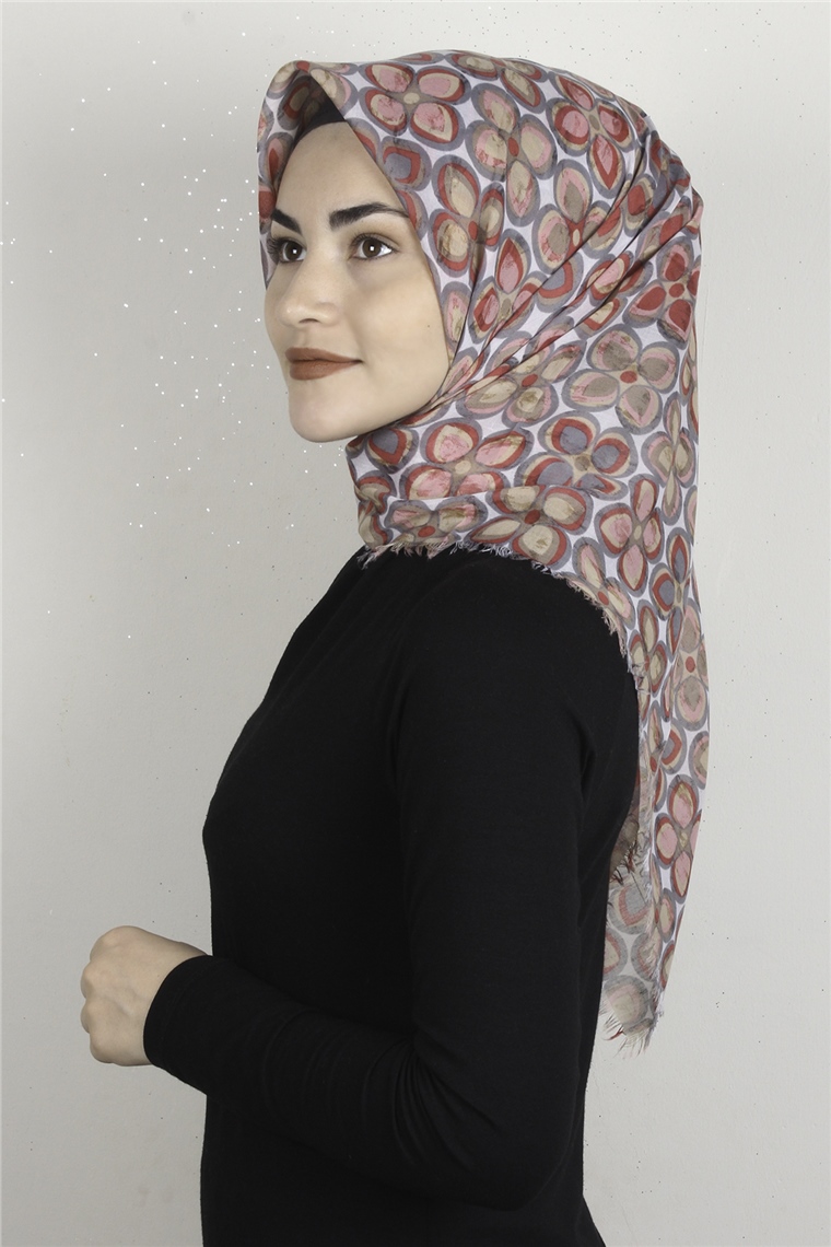 Coton Kare Eşarp 1676-8
