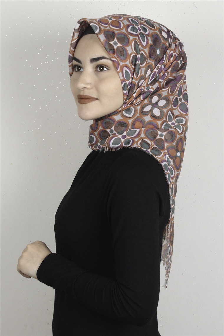 Coton Kare Eşarp 1676-9
