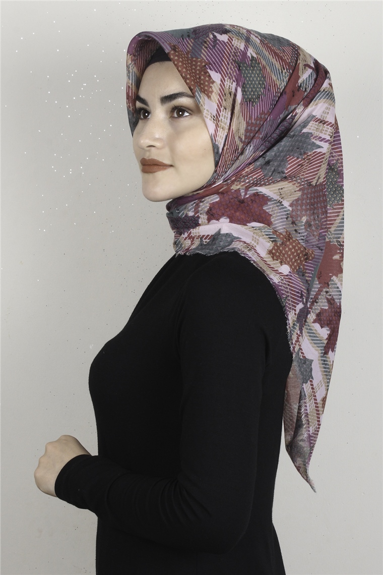 Coton Kare Eşarp 1677-10