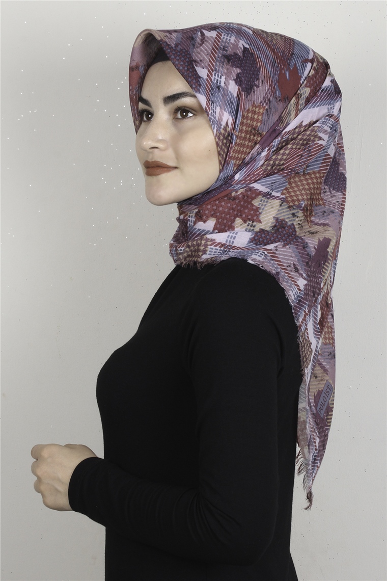 Coton Kare Eşarp 1677-14