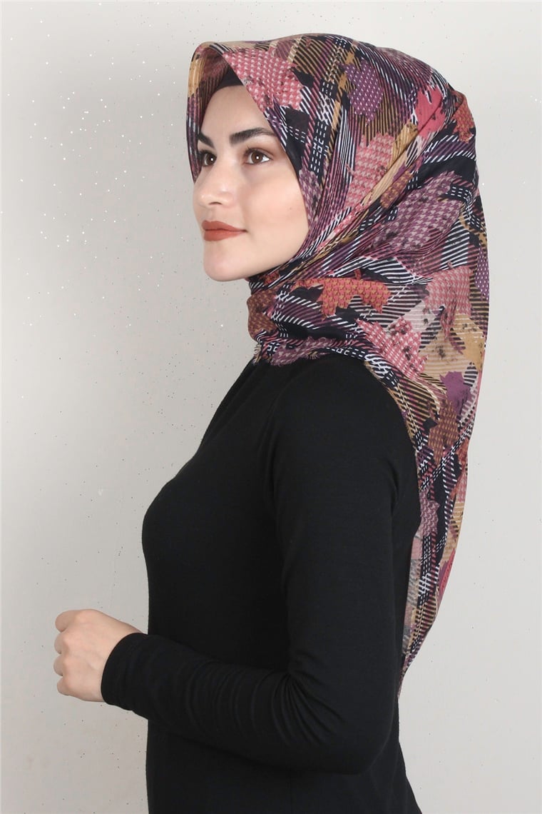 Coton Kare Eşarp 1677-4