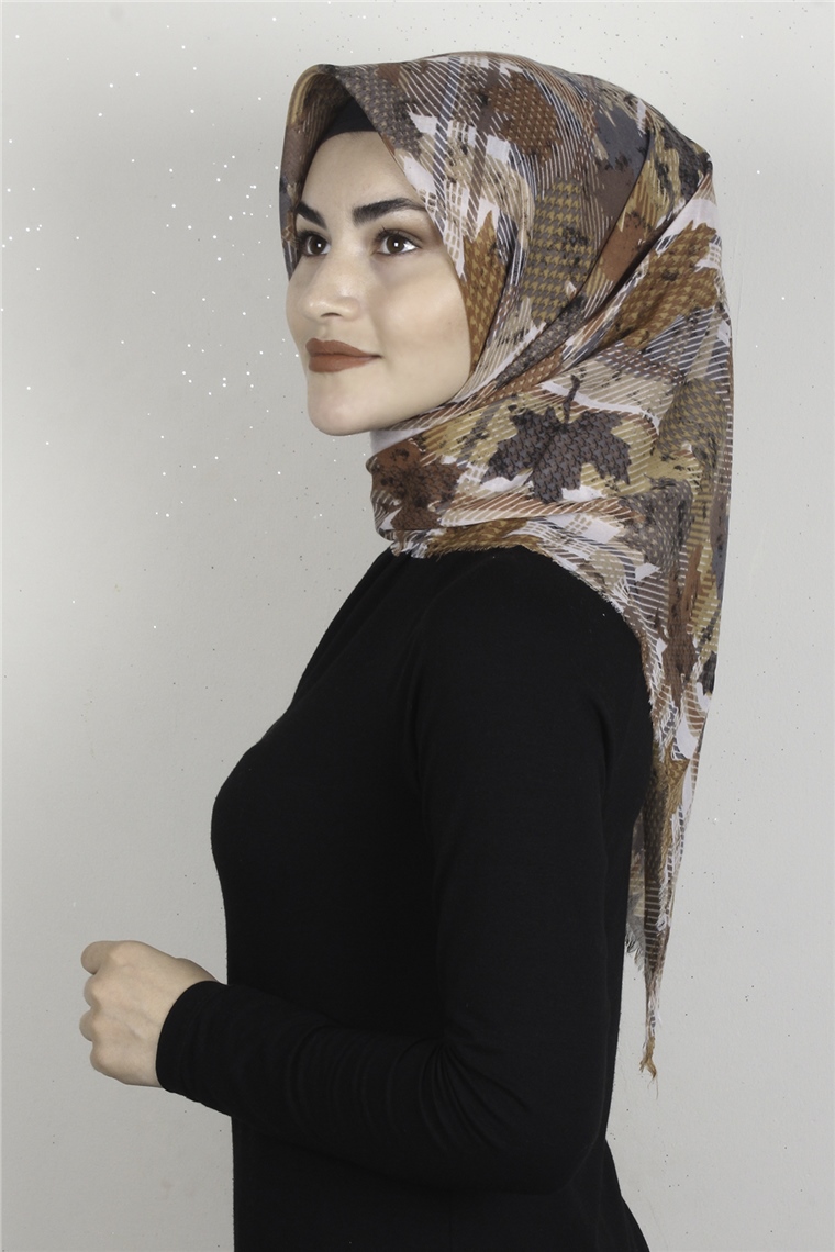 Coton Kare Eşarp 1677-5