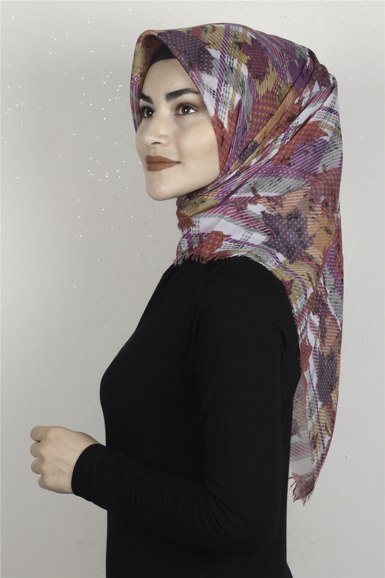 Coton Kare Eşarp 1677-6