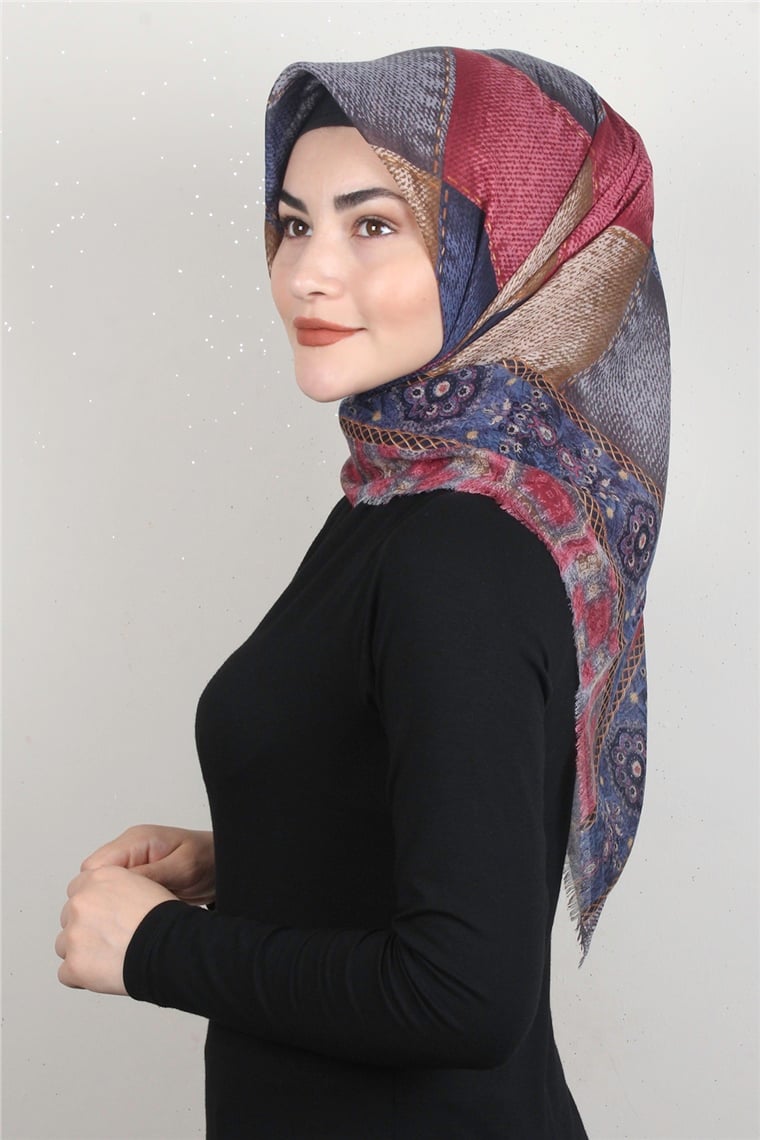 Coton Kare Eşarp 1681-10