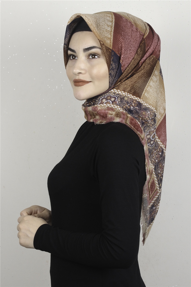 Coton Kare Eşarp 1681-13 