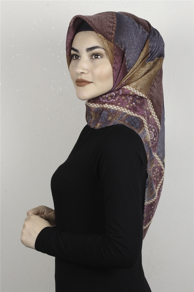 Coton Kare Eşarp 1681-15