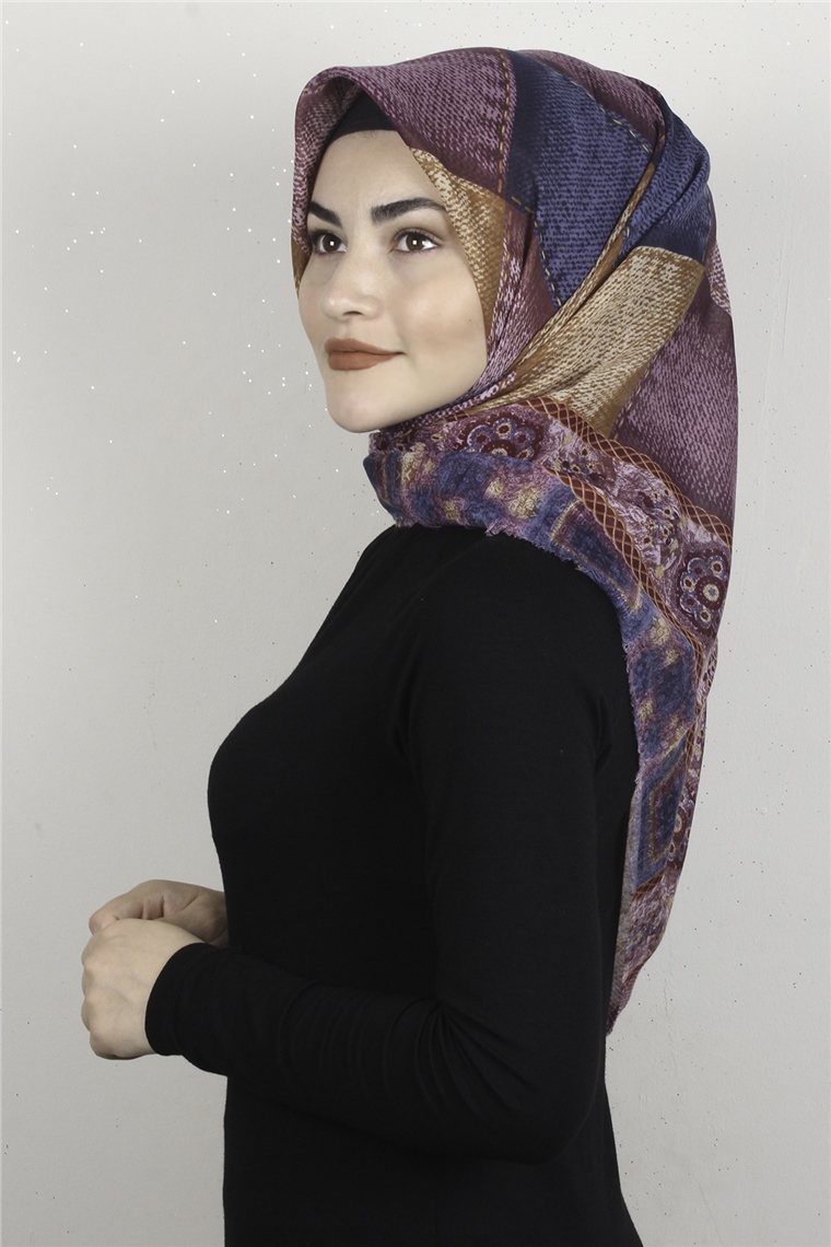 Coton Kare Eşarp 1681-18