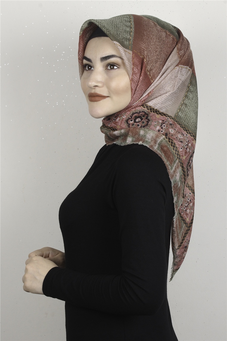 Coton Kare Eşarp 1681-20 