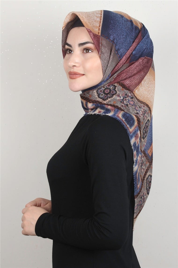 Coton Kare Eşarp 1681-4 