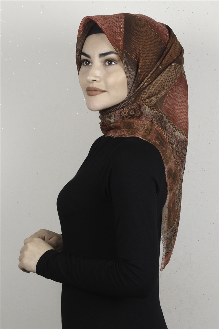 Coton Kare Eşarp 1681-5