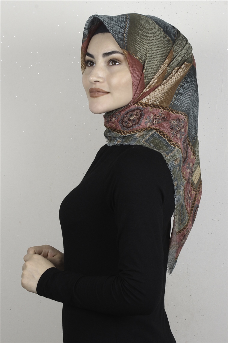 Coton Kare Eşarp 1681-6
