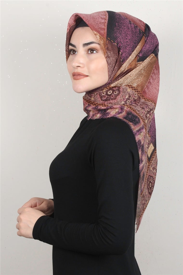 Coton Kare Eşarp 1681-7