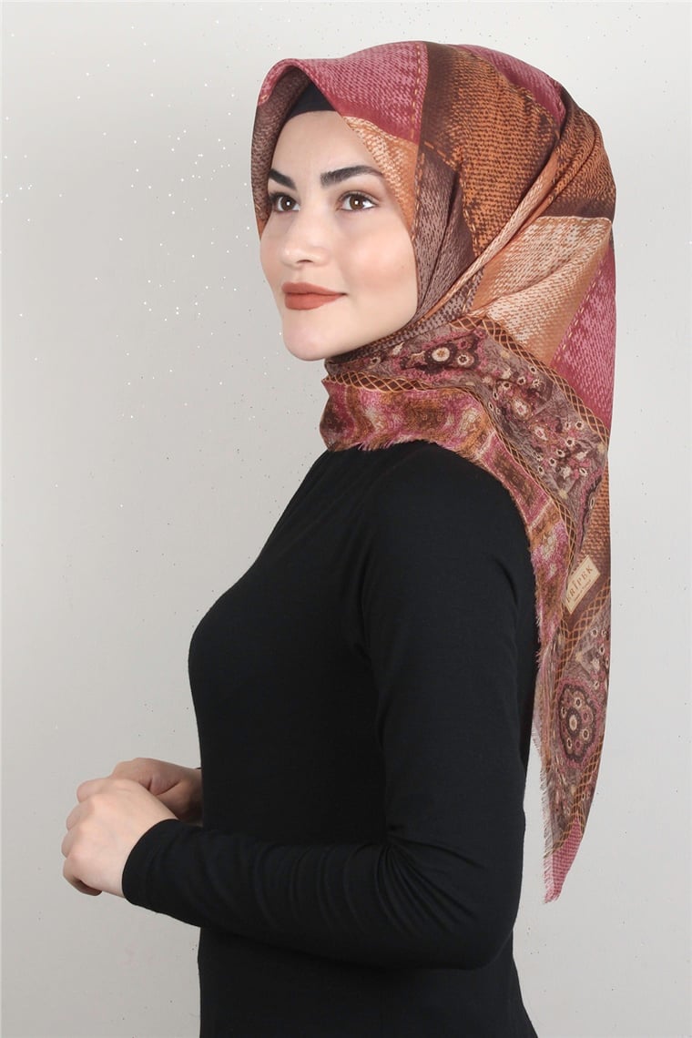 Coton Kare Eşarp 1681-8