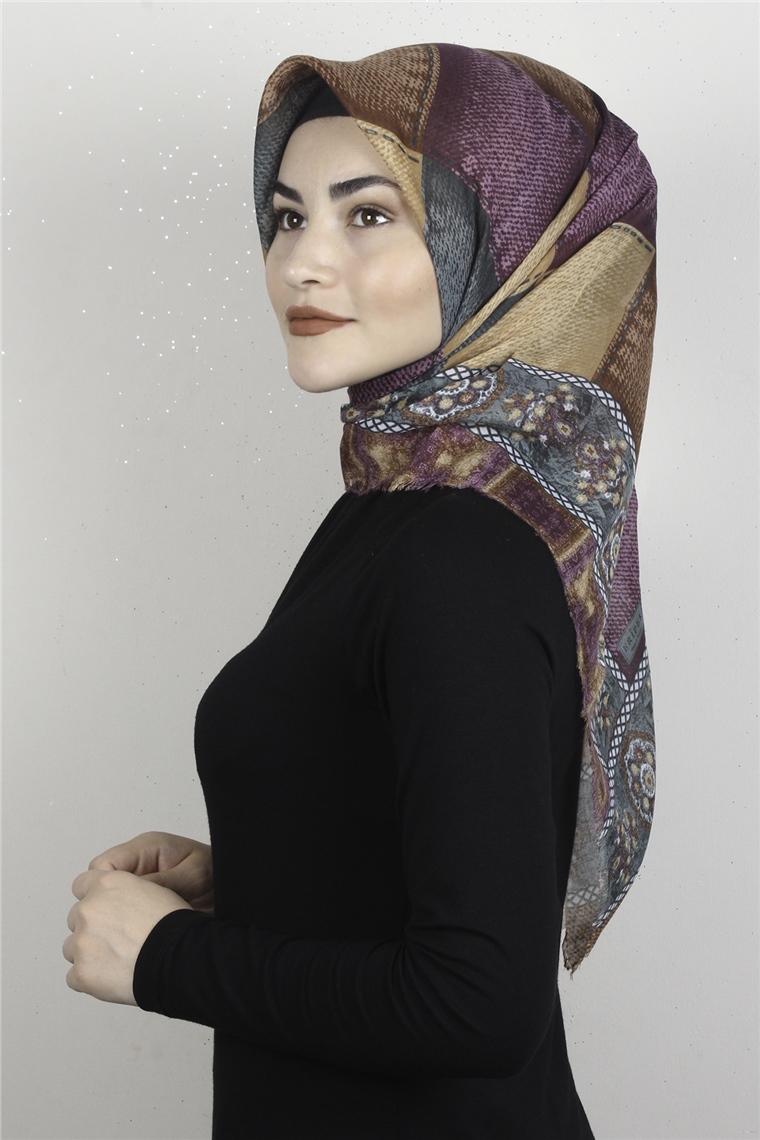 Coton Kare Eşarp 1681-9