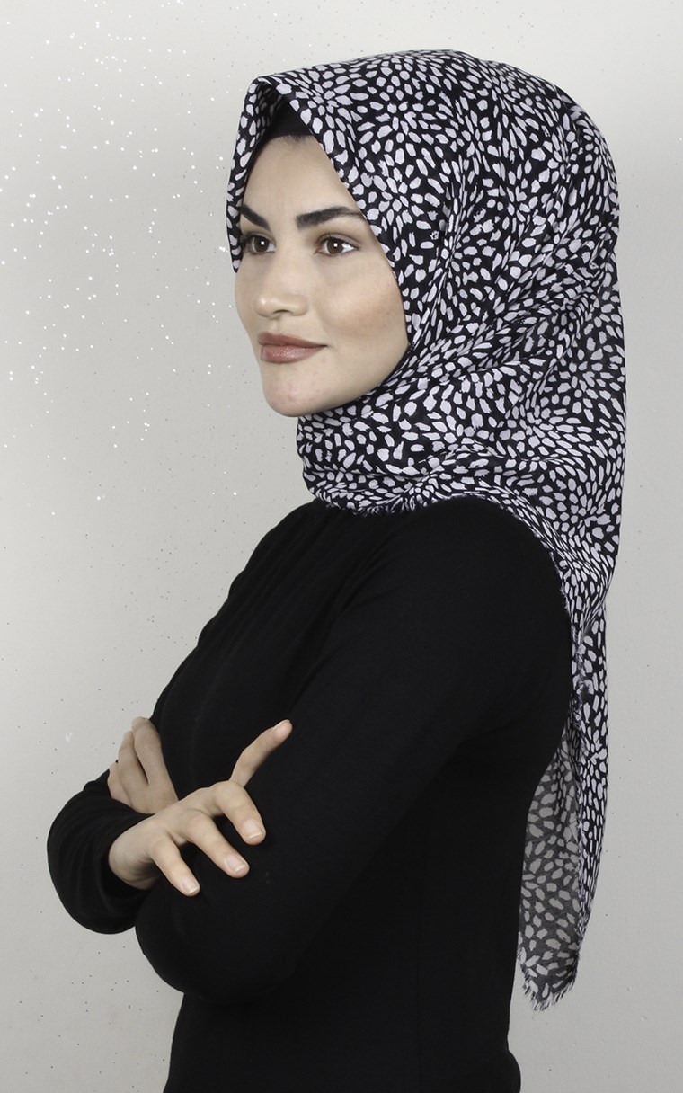 Coton Kare Eşarp 1686-10