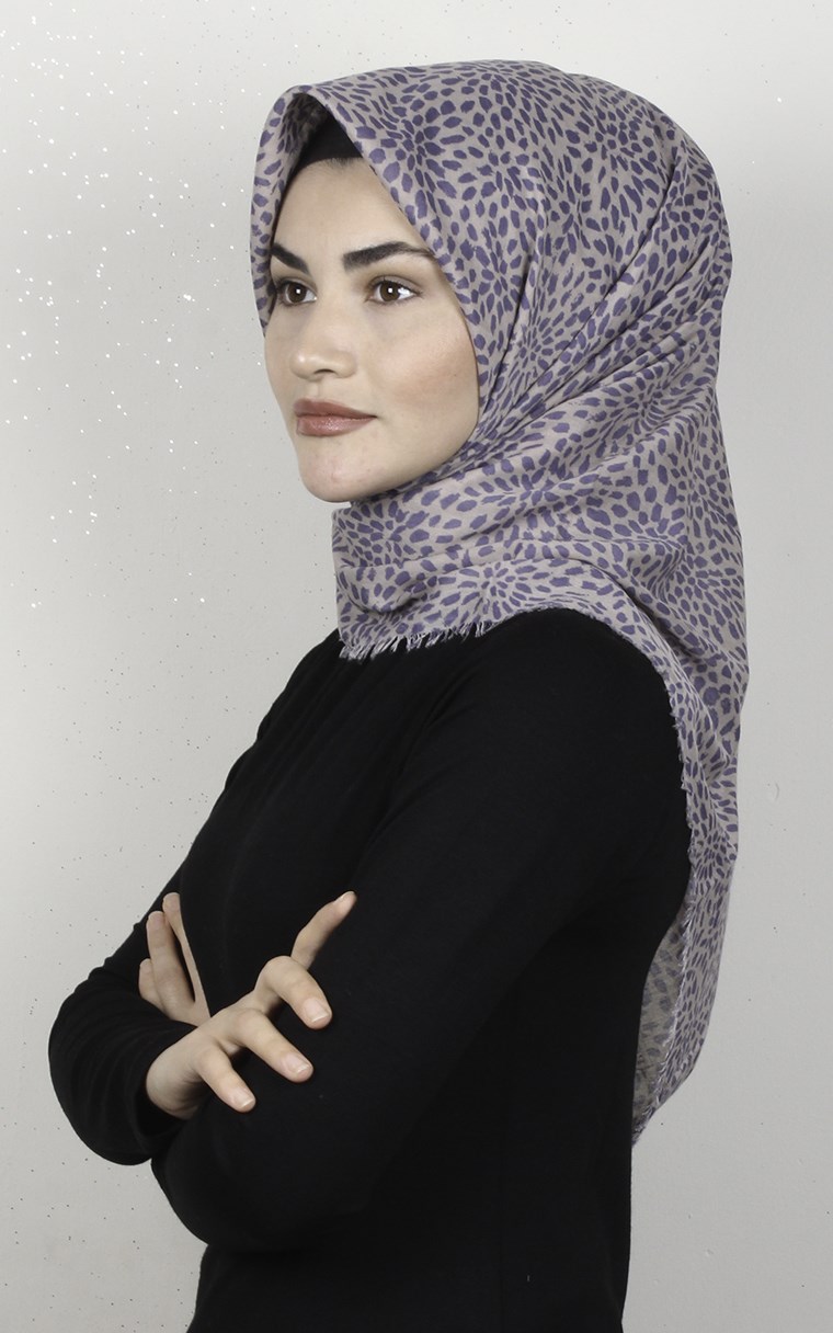 Coton Kare Eşarp 1686-12