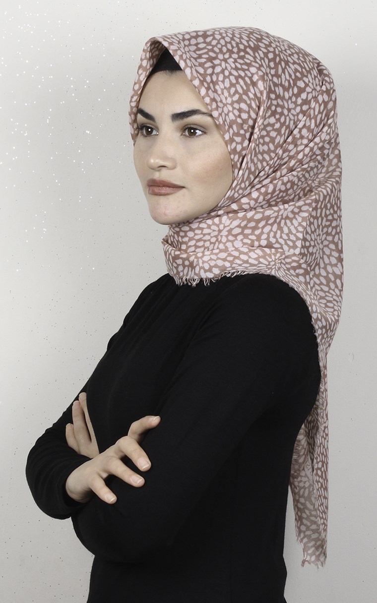 Coton Kare Eşarp 1686-3